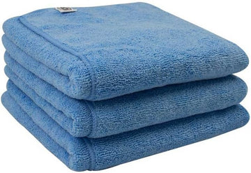 Chemical Guys MIC36303 Workhorse XL Blue Professional Grade Microfiber Towel, Windows (24" x 16") (3 Pack)