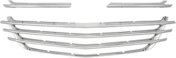 Cci Grille Overlay; 3 Piece; Chrome