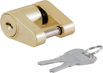 Curt Manufacturing 23022 Coupler Lock Brass 2 Keys Included Packaged