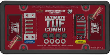 Cruiser Accessories 62520 License Plate Frame - Ultimate Tuf Combo, Black/Smoke Plastic