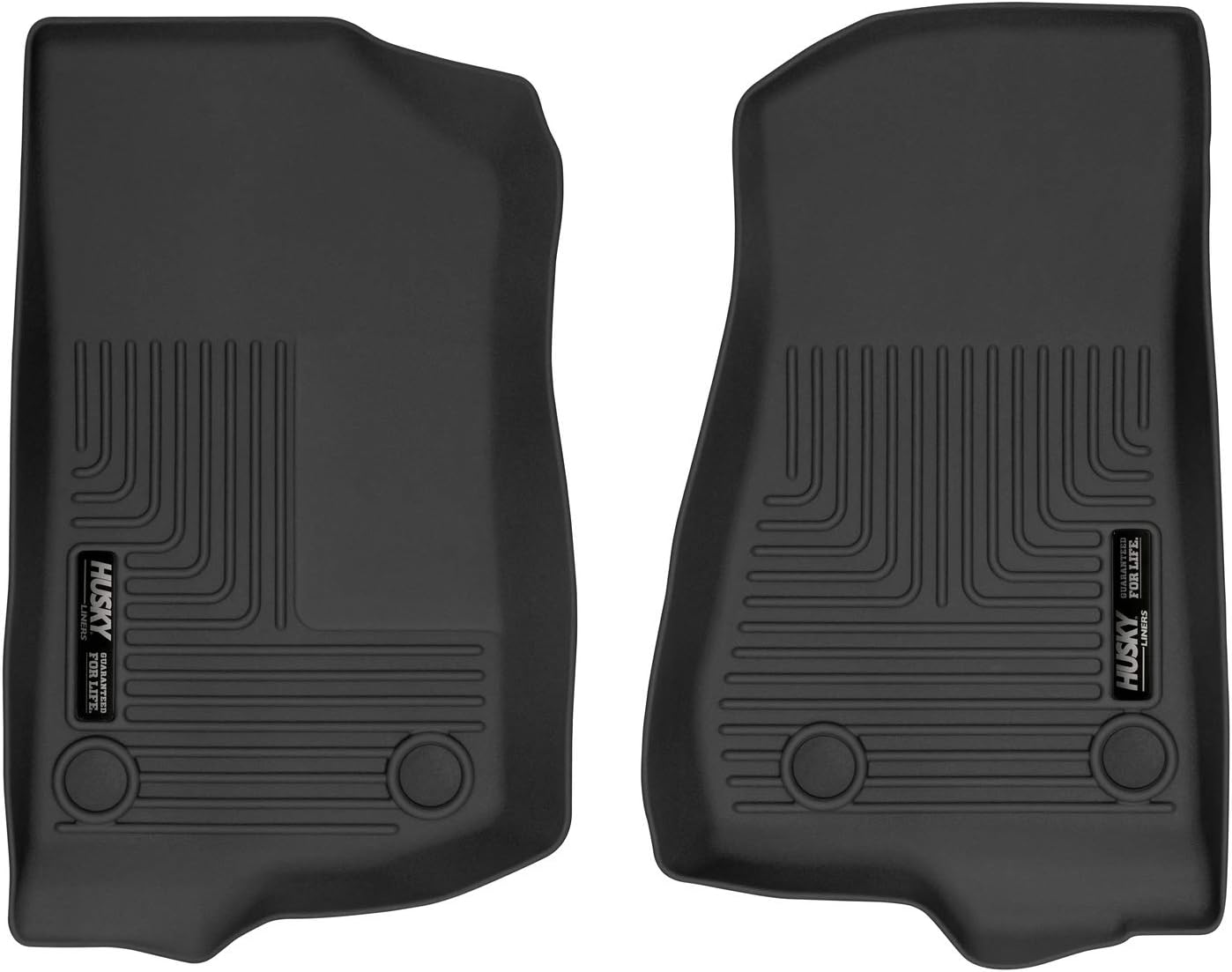 Husky Liners X-act Contour Series | Front Floor Liners - Black | 54531 | Fits 2020-2021 Jeep Gladiator Crew Cab/Wrangler (No Hybrid Model) 2 Pcs