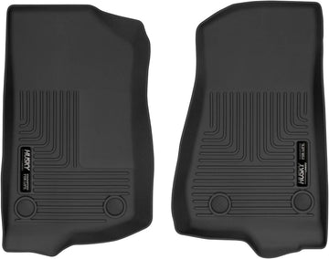 Husky Liners X-act Contour Series | Front Floor Liners - Black | 54531 | Fits 2020-2021 Jeep Gladiator Crew Cab/Wrangler (No Hybrid Model) 2 Pcs