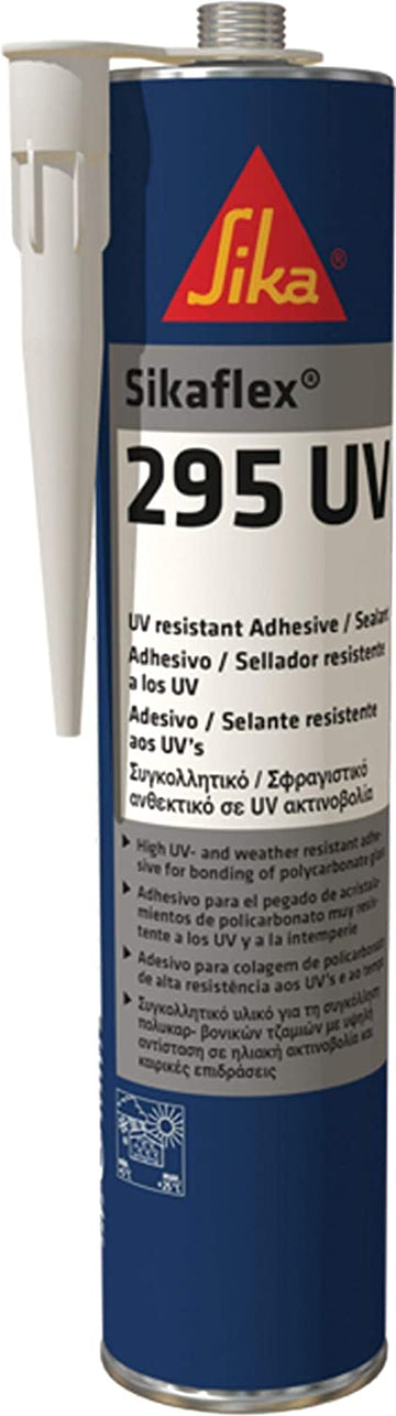 Sikaflex-295 UV Polyurethane Adhesive, 300 mL (10.1 US fl. oz) Cartridge, White 10.1 fl. oz White 1