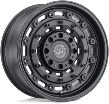 ARSENAL 17x9.5, Bolt Pattern: 5x5.0/5.5/, Offset: -18, TEXTURED MATTE BLACK, set of 1