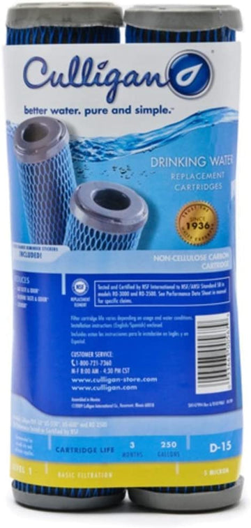 Culligan 1019061 Taste and Odor Filter, (Pack of 2)