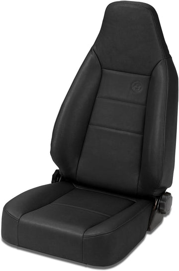 Bestop® 39434-15 TrailMax II Sport Black Denim Front High Back All-Vinyl Single Jeep Seat for 76-06 Jeep CJ and Wrangler