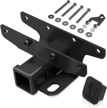 Tyger Auto TG-HC2J003B Black 1 TG-HC2J003B Hitch and Cover Kit Custom Fit 2018-2019 Jeep Wrangler JL 2 Door and 4 Door (Excl 2018 JK Models), 1 (Non-Carb Compliant) Fit 18-21 JL (Not for JK)