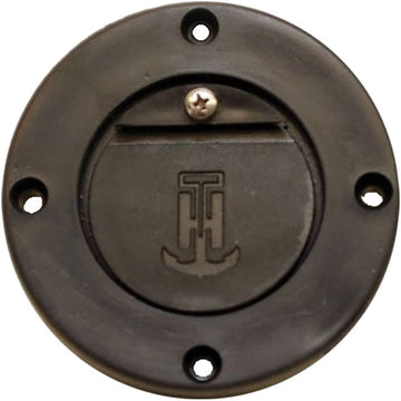 T-H Marine Supply Flush Mount Scupper Adapter, Black/Black Flapper SA-1-DP