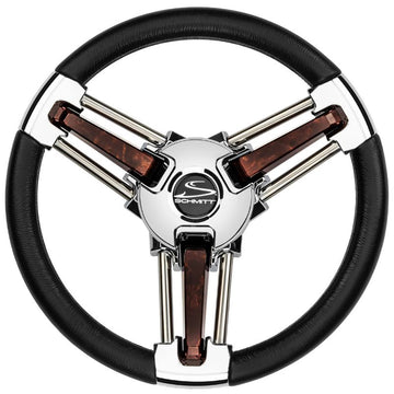 Schmitt & Ongaro Burano Wheel - 14" Black Polyrethane - 3/4" Tapered Hub