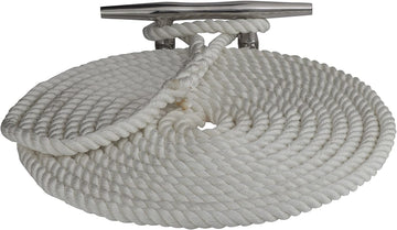 Sea-Dog 302112030WH-1 Premium Double Braid Nylon Dock Line - 1/2" x 30', White