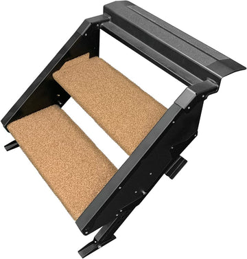 Prest-O-Fit 2-0501 Trailhead RV Step Rug for MORryde StepAbove - 2-Step, 17.5" W x 10.5 D, Buckskin Brown