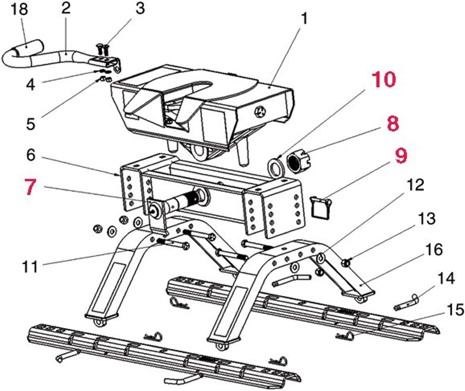 Husky Towing Products 31574 Pivot Pin Kit for 16Kw & 26Kw