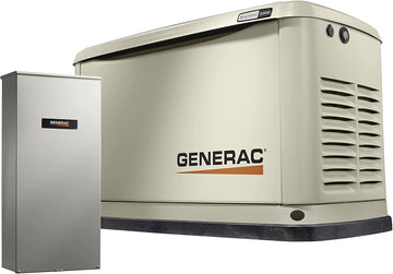 Generac 70432 Home Standby Generator Guardian Series 22kW/19.5kW Air Cooled with Wi-Fi and Transfer Switch, Aluminum