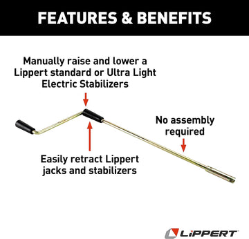 Lippert 119226 Fifth Wheel Landing Gear Manual Crank Handle
