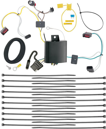 Tekonsha T-One T-Connector Harness, 4-Way Flat, Compatible with Select Jeep Grand Cherokee, Black, 118727