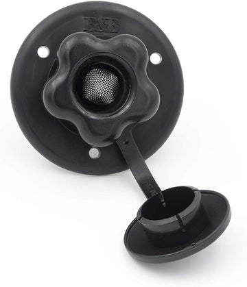 RV Camper City Water Inlet Flange with Plastic Check Valve Black PN 94217