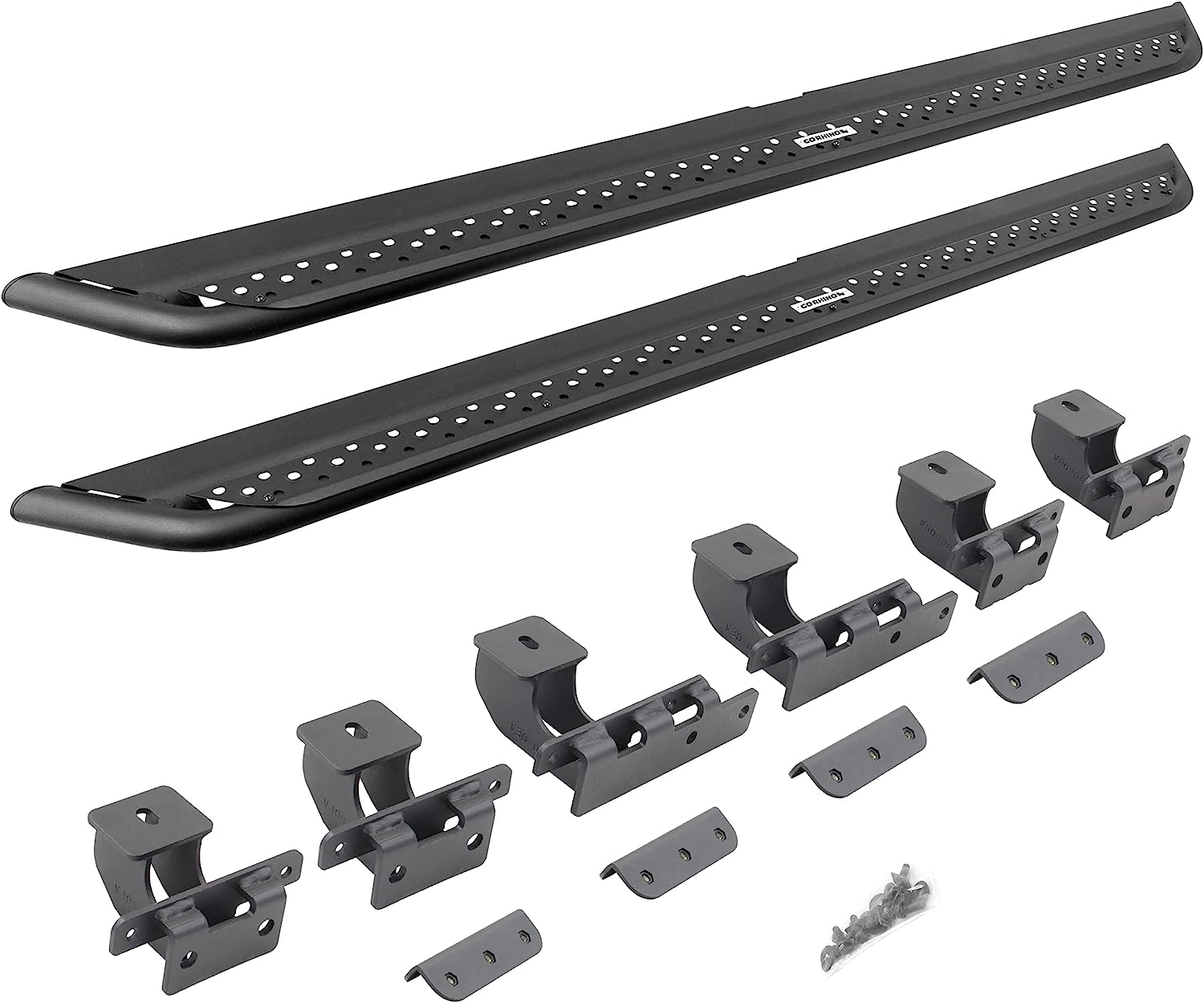 Go Rhino DSS4129T Dominator Xtreme DSS Slider Steps - Complete Kit: Sidestep + Brackets