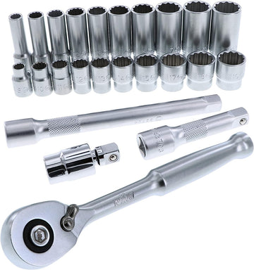 24 Piece 3/8” Drive Professional Socket Tray Set - Metric