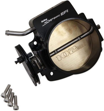 Holley 860005-1 Sniper EFI Throttle Body 102 mm. Billet Aluminum Black Sniper EFI Throttle Body