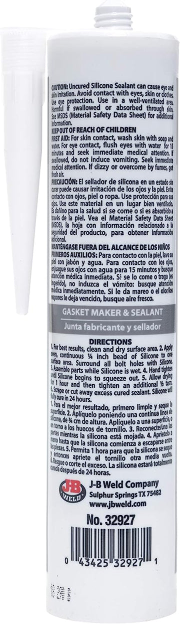 J-B Weld 32927 Ultimate Grey RTV Silicone Gasket Maker and Sealant - 9.5 oz