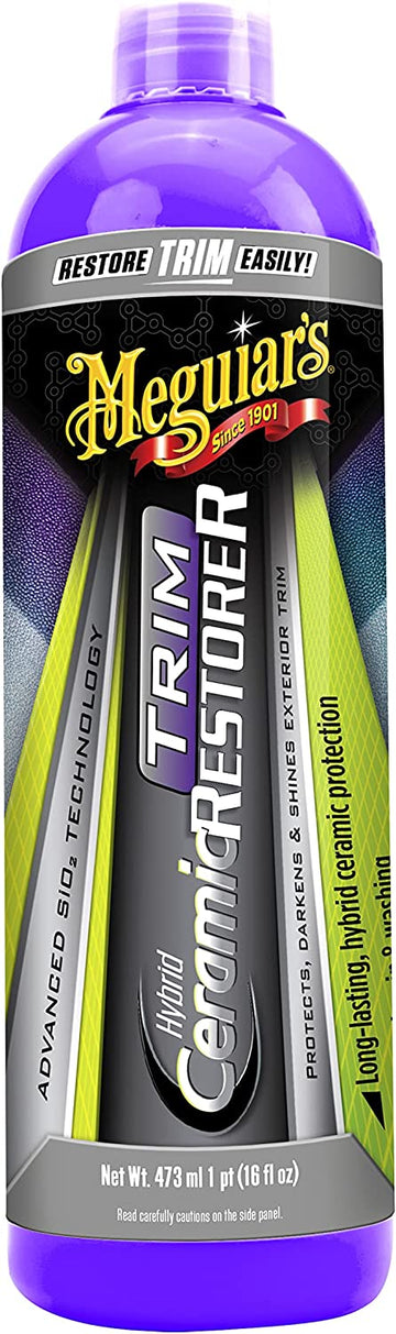 Meguiar's Hybrid Ceramic Trim Restorer, Car Trim Plastic Restorer, 16 Oz Bottle