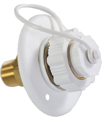 Aqua Pro 27893 Polar White Plastic Surface Packaged Mounting Flange with 1/2" Male Pipe Thread