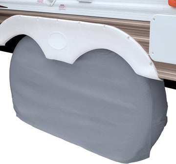 Classic Accessories 80-108-041001-00 OverDrive RV Dual Axle Wheel Cover, Grey, Large Large Grey