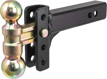 CURT 45903 Slim Adjustable Trailer Hitch Ball Mount, Fits 2-Inch Receiver, 3-3/4-In Drop, 2 or 2-5/16-Inch Balls, 10,000 Pounds