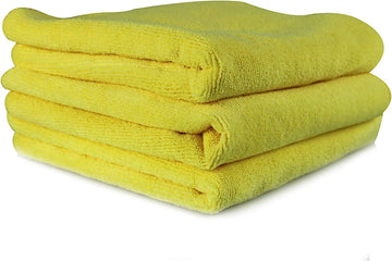 Chemical Guys MICYELLOW03 Workhorse Professional Microfiber Towel, Yellow (16" x 16") (3 Pack)