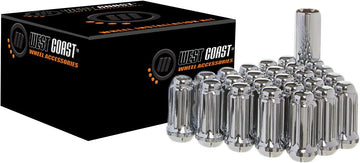 West Coast Accessories W5596ST 9/16" Spline Closed End Wheel Truck Lug Nut Installation Kit - 5 Lug