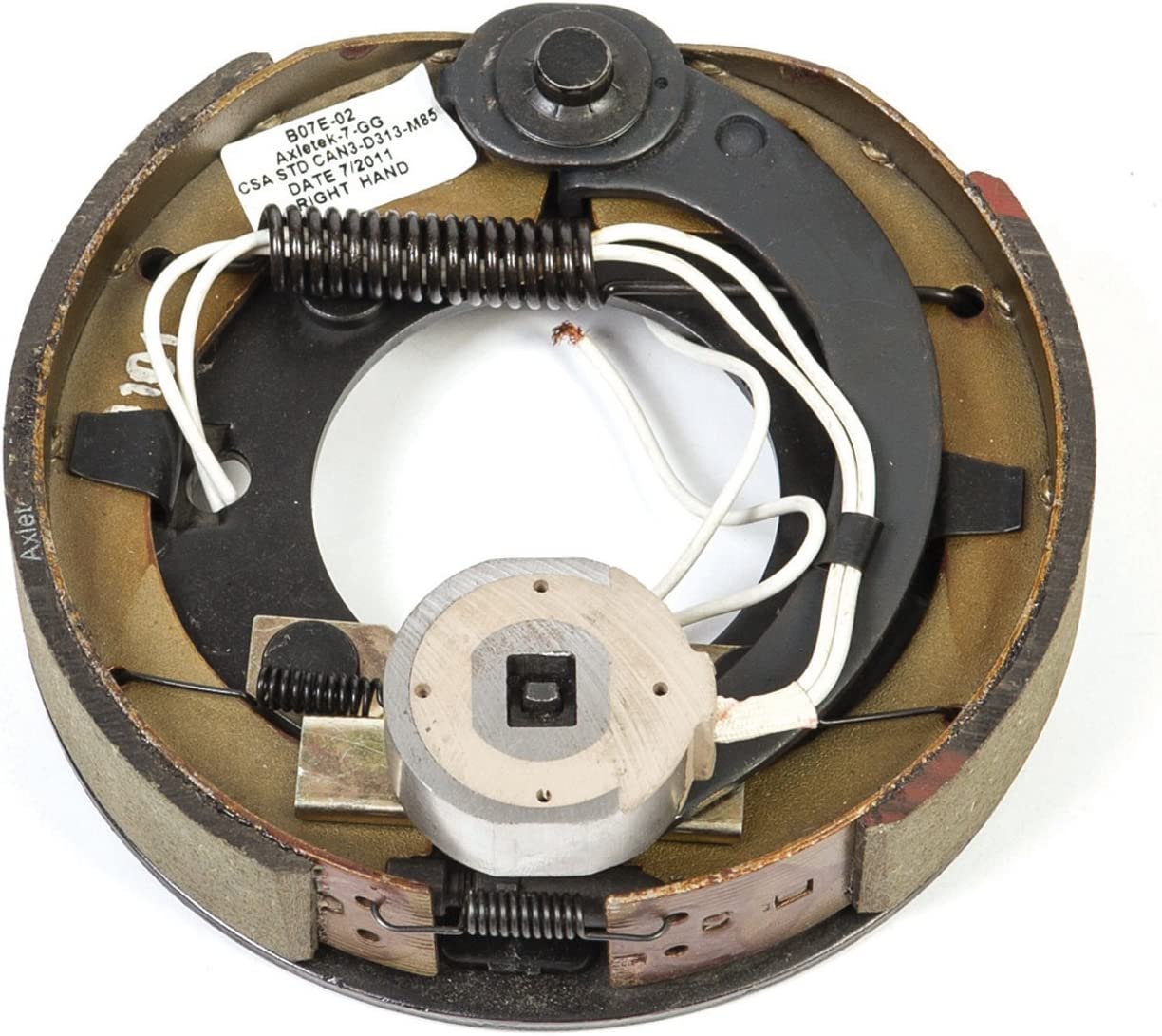 Husky 30788 Black Painted 7" x 1.25" Right Hand Electric Brake Assembly - (600 lb. to 2200 lb. Axle Capacity)