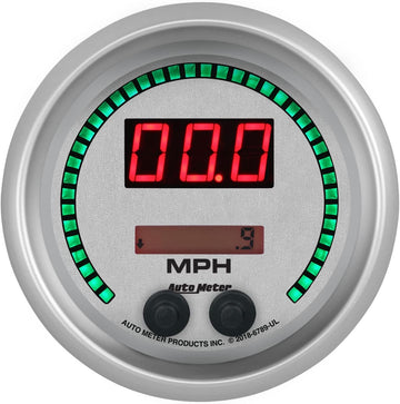 AutoMeter 6789-UL Gauge, Speedo, 3 3/8", 260Mph / 260Km/H, Elec Program, Ultra-Lite Elite Digital