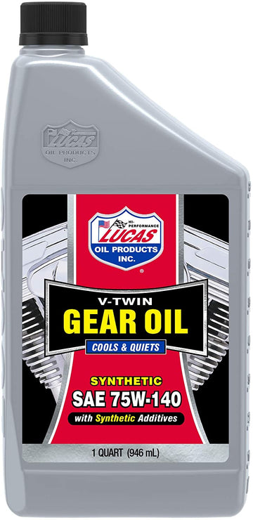 Synthetic SAE 75W-140 V-Twin Gear Oil/6x1/Quart