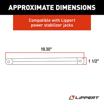 Lippert Components 1134122 Yellow Electric Stabilizer RV Jack Support Arm