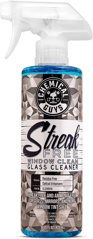 Chemical Guys CLD30016 Streak Free Glass & Window Cleaner (Works on Mirrors, Navigation Screens & More; Car, Truck, SUV and Home Use), Ammonia Free & Safe on Tinted Windows, 16 fl oz 16 oz 16 oz