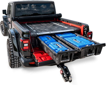 DECKED Truck Bed Storage System Includes System Accessories | Compatible with Jeep Gladiator (2020-current) 5' Bed Length