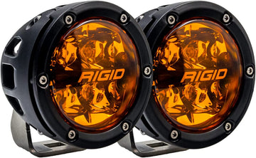 RIGID INDUSTRIES 36123-360-Series 4 Inch Spot with Amber PRO Lens and Back Lighting | Pair