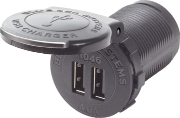 Blue Sea Systems 48V 4A Socket Mount Dual USB Charger, 1045