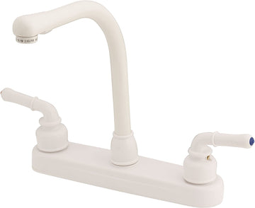 Empire Brass U-YWI800RSW 8" Hi-Rise Spout Deck Faucet White