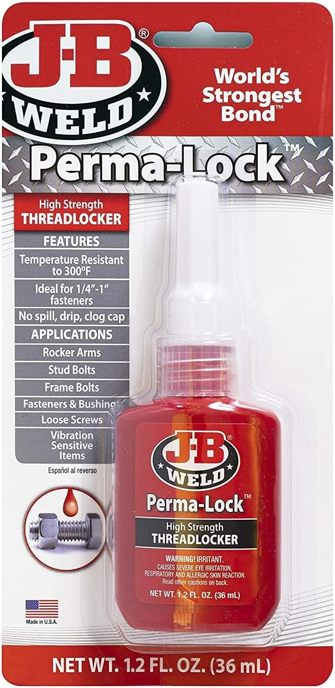 J-B Weld 27136 Perma-Lock Red Threadlocker - 36 ml 36 Milliliter Red