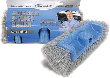 Dicor CP-SB125E Soft Bristle Exterior Wash Brush for Exterior RV Roof Cleaning and Maintenance