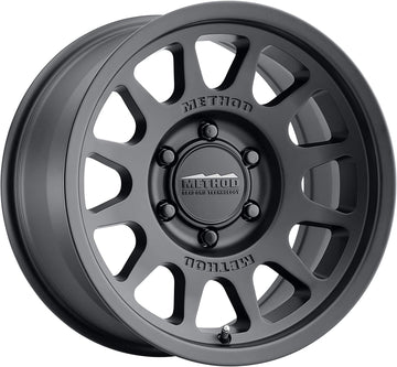 Method Race Wheels 703 Matte Black 17x8.5" 6x5.5", 35mm offset 6.2" Backspace, MR70378560535 17x8.5 inches, 6x5.5, 35/6.2" Black