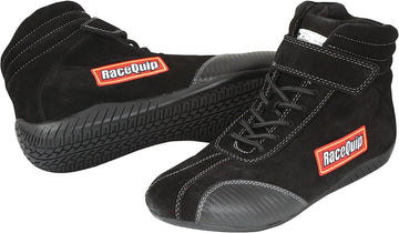 RaceQuip 30500140 Euro Carbon-L Series Size 14 Black SFI 3.3/5 Racing Shoes