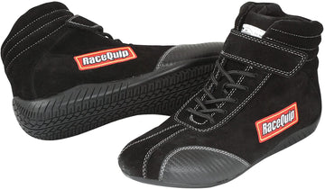 RaceQuip 30500110 Euro Carbon-L Series Size 11.0 Black SFI 3.3/5 Racing Shoes
