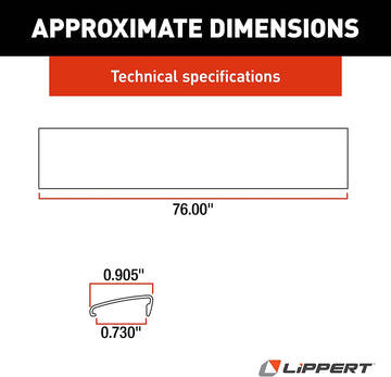 Lippert 326191 Snap Trim Screw Cover White 76