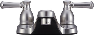 Dura Faucet (DF-PL700L-SN) RV Bathroom Faucet with Classical Hot and Cold Handles (Brushed Satin Nickel)