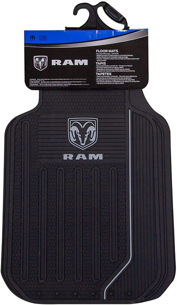 001599R25 Floor Mat Ram Elite 2 Piece Gray Logo