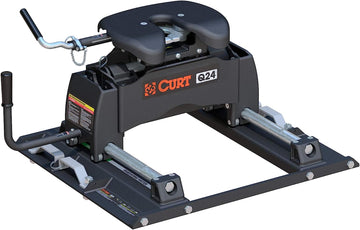 CURT 16678 Q24 5th Wheel Slider Hitch, 24,000 lbs, Select Ford F-250, F-350, F-450, 6.75-Foot Bed Puck System