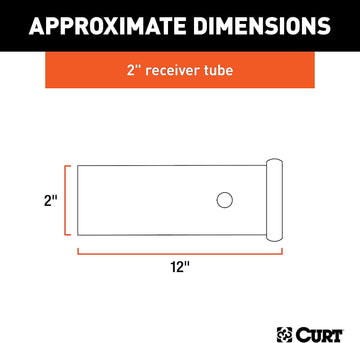 Curt Manufacturing 49120 12 In Receiver Tube 2 In X 2 In Raw Finish
