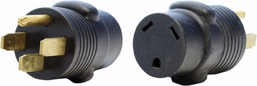Valterra A10-5030A Mighty Cord Adapter Plug - 50AM to 30AF, Black (Bulk) 50 Amp Male - 30 Amp Female